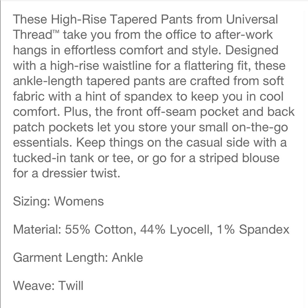 Universal Thread High Rise Pants - image 4